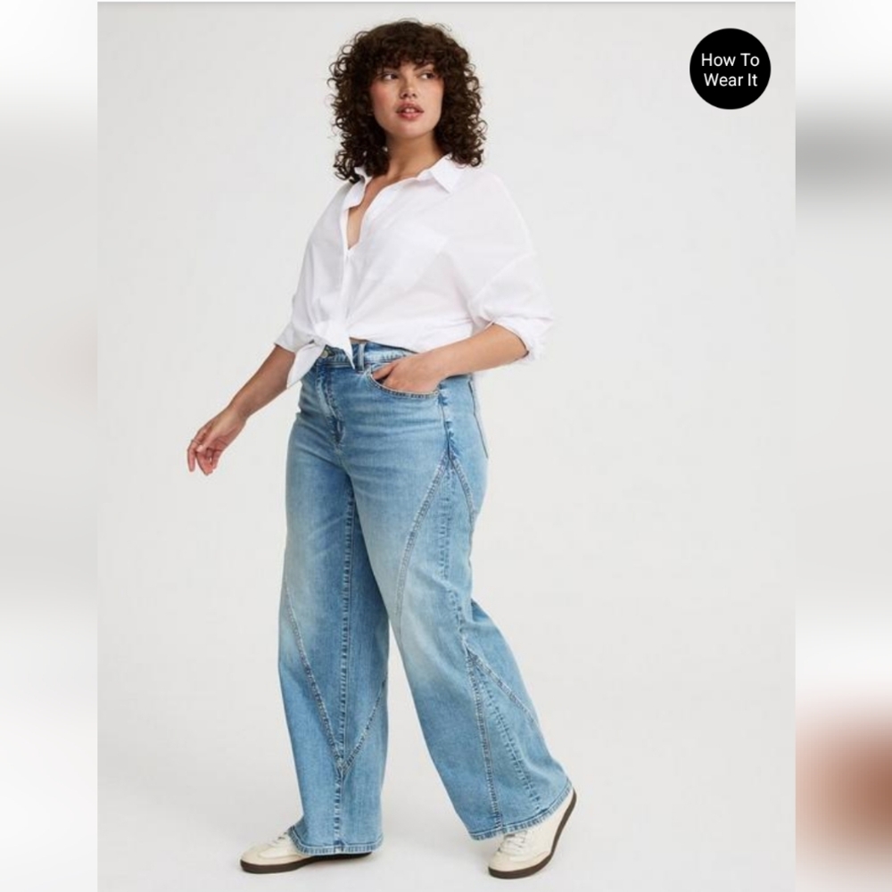 High-Rise Wide-Leg Jean With Twisted Seams
